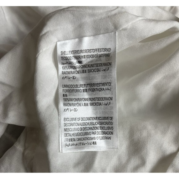 Farm Rio White 3D Flower Embroidered Tassel Mini Dress S Boho Resort Artisanal - Picture 12 of 16